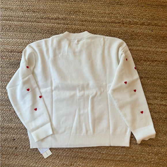 NWT Commense - Embroidered Heart Oversized Knit Sweater - Picture 4 of 6